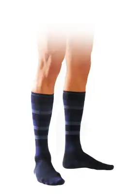 Sigvaris Styles Graphik Motifs Rayures Chaussette Classe 2 Homme Cobalt Normal L à Casteljaloux