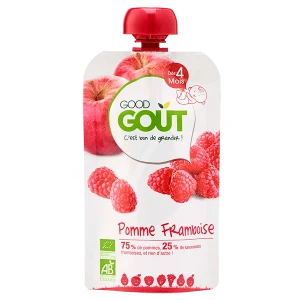 Good Goût Alimentation Infantile Pomme Framboise Gourde/120g
