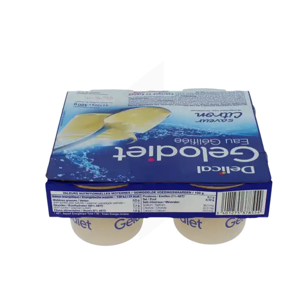 Gelodiet Eau Gélifiée Citron 4pots/120g