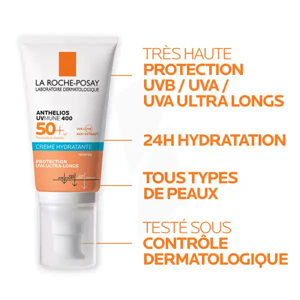 La Roche Posay Anthelios Uvmune 400 Crème Teintee Avec Parfum Spf50+ Tube/50ml