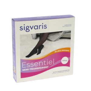 Sigvaris Essentiel Semi-transparent Bas Auto-fixants  Femme Classe 2 Dune Medium Normal