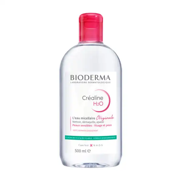 Bioderma Créaline H2o Eau Micellaire Nettoyante Démaquillante Visage & Yeux 500ml