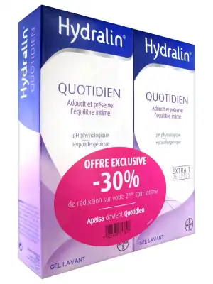 Hydralin Quotidien Gel lavant usage intime 2*400ml