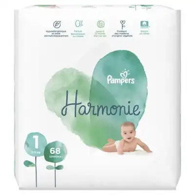 Pampers Harmonie Couche T1 Jumbo Paquet/68 à TOULOUSE