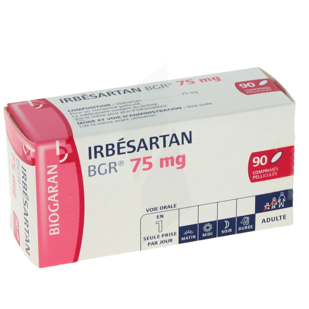 Irbesartan Bgr 75 Mg, Comprimé Pelliculé