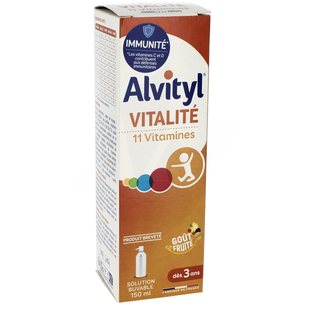 Alvityl Vitalité Solution Buvable Multivitaminée 150ml