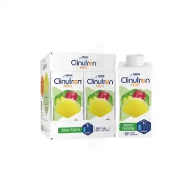Clinutren Ultra Fruity Nutriment Pomme 4briquettes/200ml à Les Salles-du-Gardon