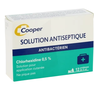 Chlorhexidine Cooper 0,5 % Solution Application Cutanée 12 Unidoses/5ml