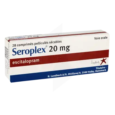 Seroplex 20 Mg, Comprimé Pelliculé Sécable à LA CRAU