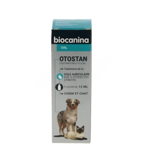 Otostan Biocanina 0,10g/ml Solution Auriculaire En Gouttes Pour Chiens Et Chats, Solution Auriculaire En Gouttes