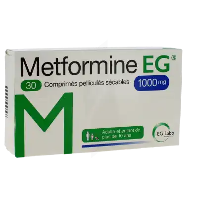 Metformine Eg 1000 Mg, Comprimé Pelliculé Sécable à Abbeville