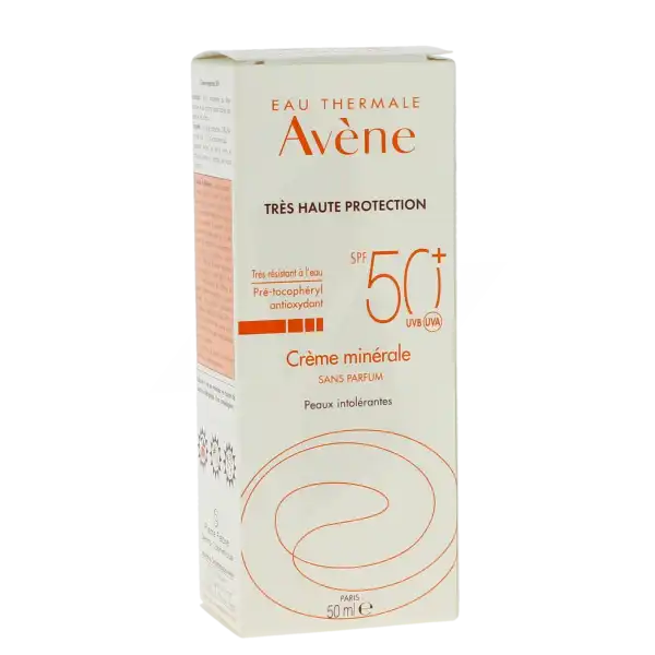 Avène Eau Thermale Solaire Crème Minérale Spf50 50 Ml