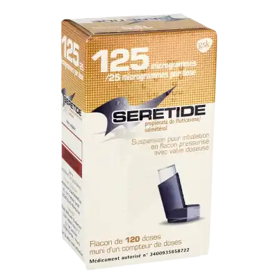 Seretide 125 Microgrammes/25 Microgrammes/dose, Suspension Pour Inhalation En Flacon Pressurisé Avec Valve Doseuse à Agen