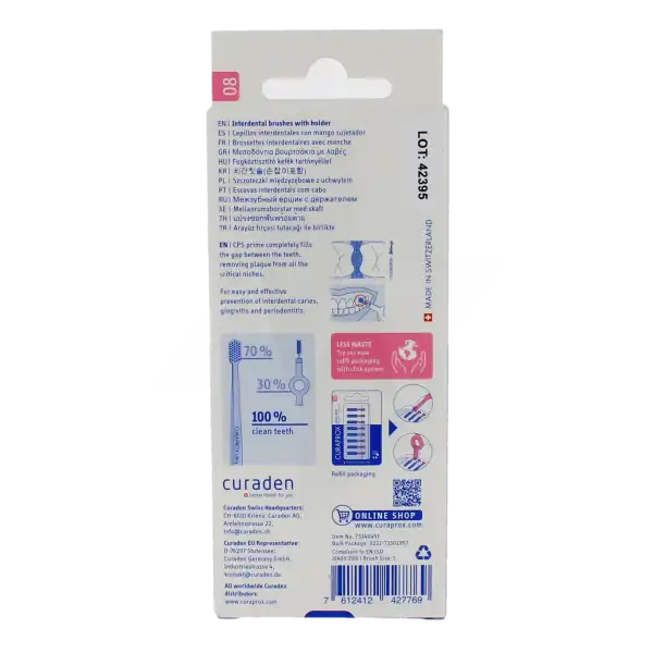 Curaprox Cps 08 Prime Start Brossette Inter-dentaire Rose B/5