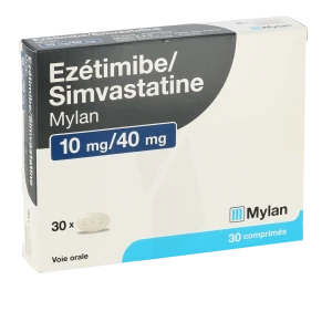 Ezetimibe/simvastatine Viatris 10 Mg/40 Mg, Comprimé