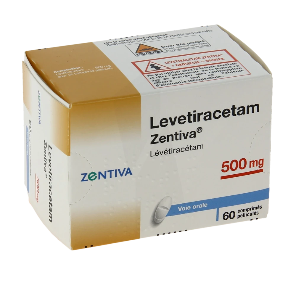 Levetiracetam Zentiva 500 Mg, Comprimé Pelliculé