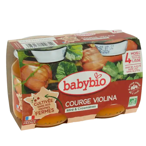 Babybio Alimentation Infantile Courge Violina 2pots/130g