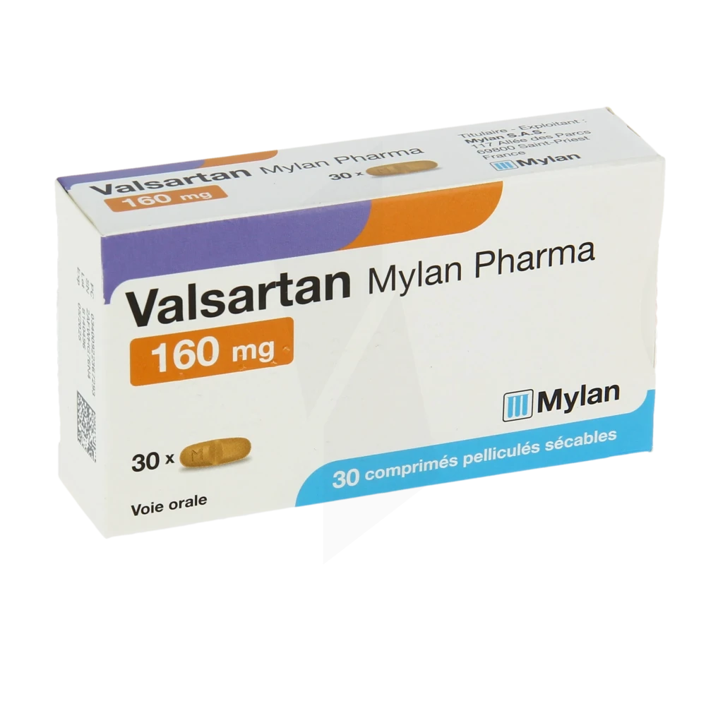 Valsartan Viatris 160 Mg, Comprimé Pelliculé Sécable