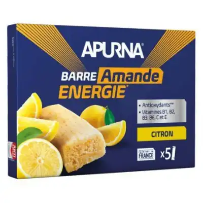 Apurna Barre énergie Fondante Citron Amande 5*25g à SAINT-GEORGES-SUR-BAULCHE