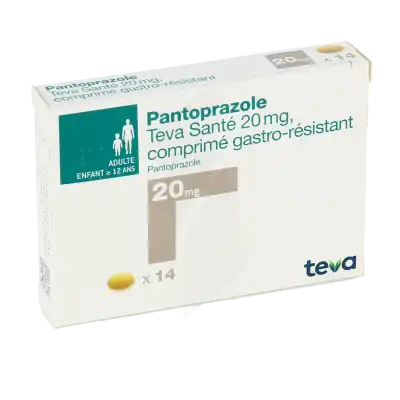 Pantoprazole Teva Sante 20 Mg, Comprimé Gastro-résistant à PEYNIER
