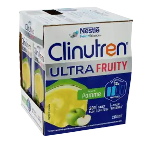 Clinutren Ultra Fruity Nutriment Pomme 4briquettes/200 Ml à VILLEMUR SUR TARN
