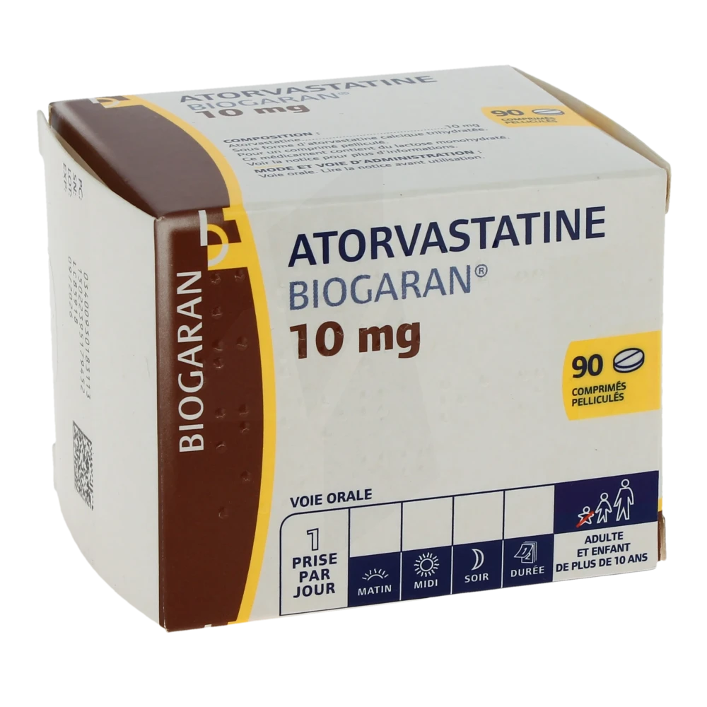 Atorvastatine Biogaran 10 Mg, Comprimé Pelliculé