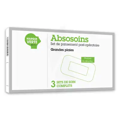 Absosoins Sets Pansements Grandes Plaies  Boîte De 3  à MARIGNANE
