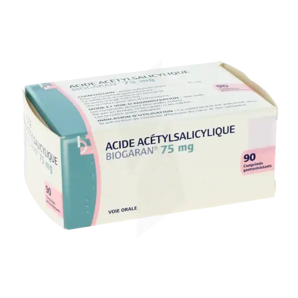 Acide Acetylsalicylique Biogaran 75 Mg, Comprimé Gastro-résistant