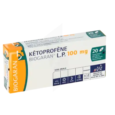 Ketoprofene Biogaran Lp 100 Mg, Comprimé Sécable à Libération Prolongée à Ris-Orangis