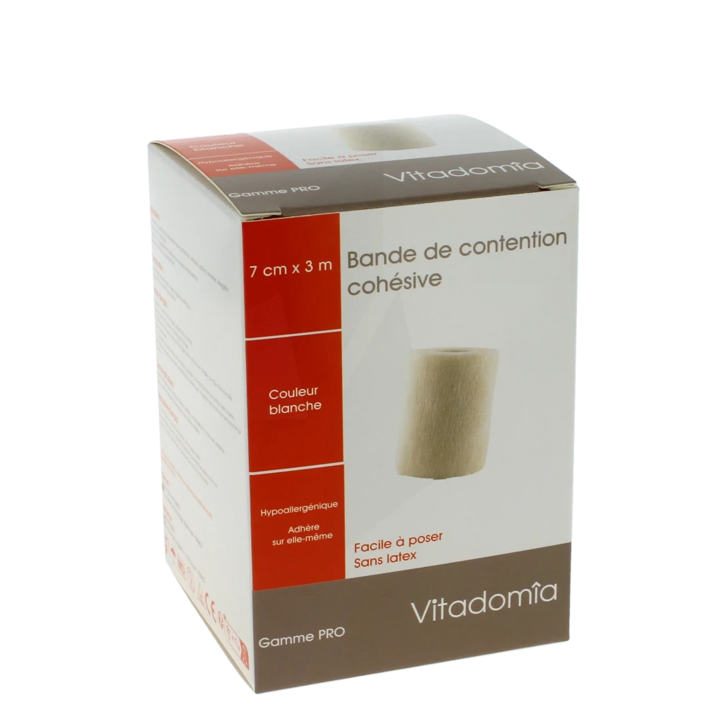 Vitadomia Bande Cohésive Blanche 7cmx3m
