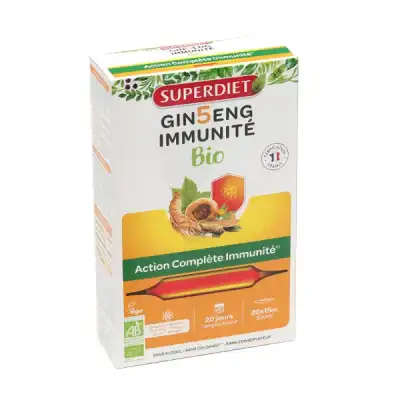 Superdiet Gin5eng Immunite Bio 20 Amp à Nîmes
