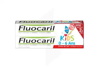 Fluocaril Kids Dentifrice Fraise 0-6 Ans 2t/50ml à L'ISLE-SUR-LA-SORGUE