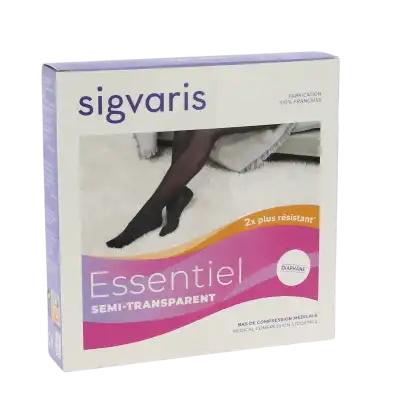 Sigvaris Essentiel Semi-transparent Bas Auto-fixants  Femme Classe 2 Noir X Large Normal à JOINVILLE-LE-PONT