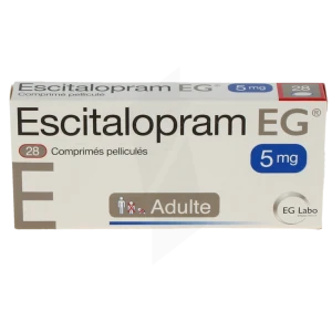 Escitalopram Eg 5 Mg, Comprimé Pelliculé