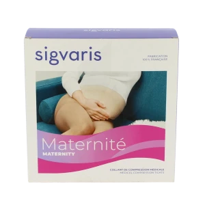 Sigvaris Maternité Collant Maternité Opaque Classe 2 Femme Noir Long L