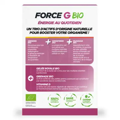 Nutrisanté Force G Vitality Bio Solution Buvable 20 Ampoules/10ml