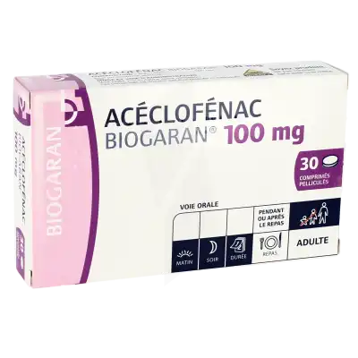 Aceclofenac Biogaran 100 Mg, Comprimé Pelliculé à Eysines