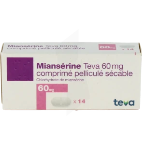 Mianserine Teva 60 Mg, Comprimé Pelliculé Sécable