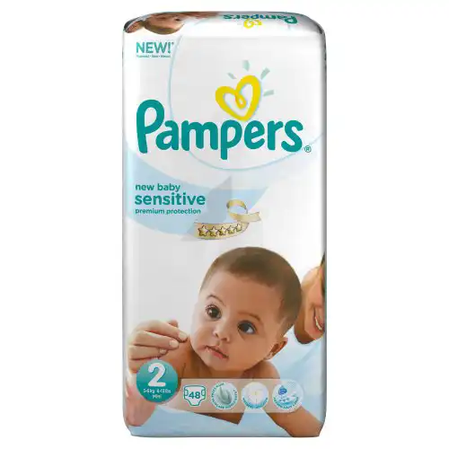 Pampers Couches New Baby Sensitive Taille 2 3-6 Kg X 48