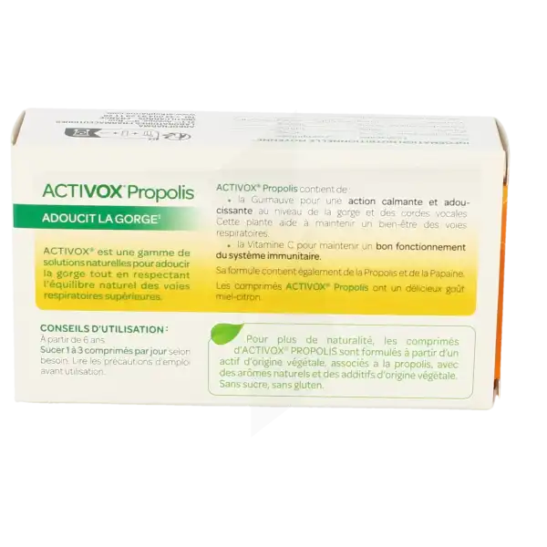 Arkopharma Activox Propolis Comprimés à Sucer Miel-citron B/20