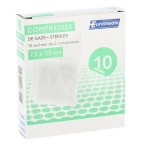 Euromedis Compr St Gaze 7,5x7,5 10sach/2