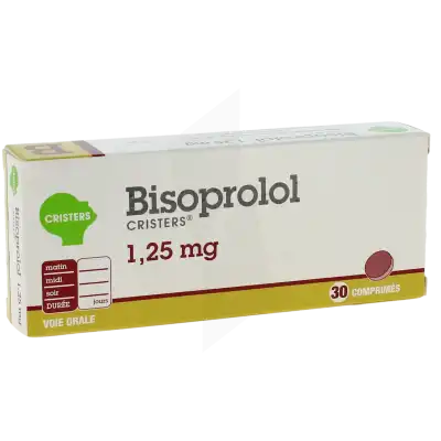BISOPROLOL CRISTERS 1,25 mg, comprimé