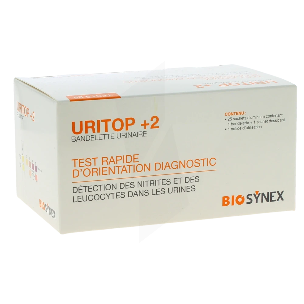 Uritop + 2 Bandelettes Réactive Boîte De 25