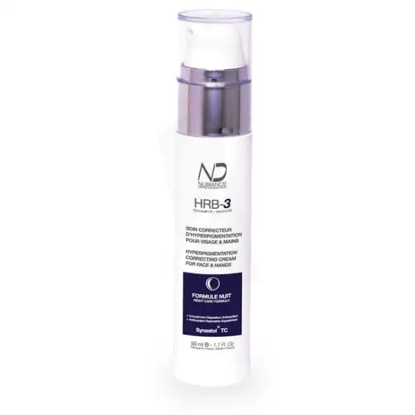 Nubiance Soin Correcteur D'hyperpigmentation Visage & Mains Hrb-3 Formule Nuit 50ml