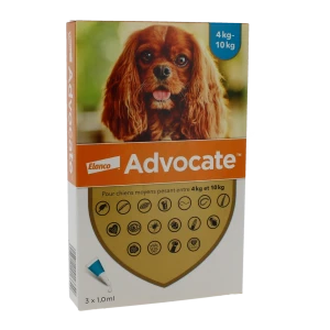 Advocate 100 Mg + 25 Mg Solution Pour Spot-on Pour Chiens Moyens, Solution Pour Spot-on