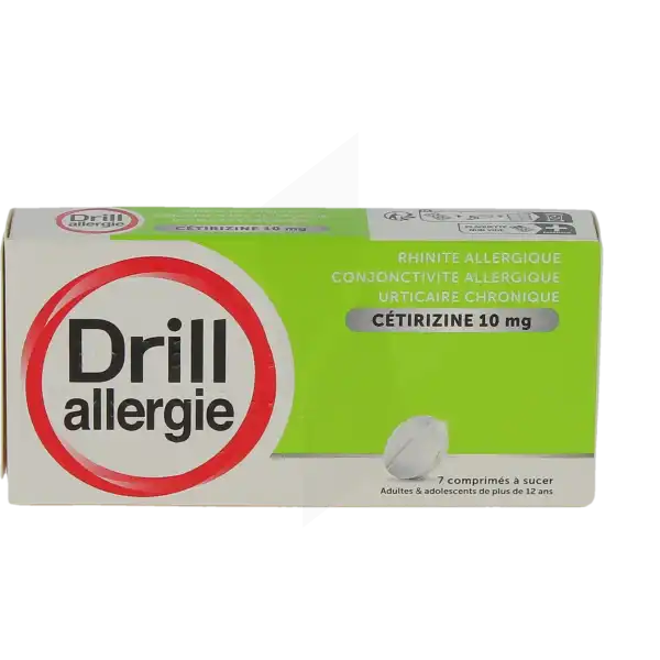Drill Allergie Cetirizine 10 Mg, Comprimé à Sucer