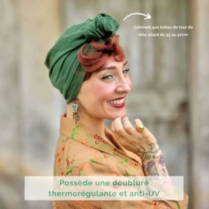 Les Franjynes Bonnet Pinup Avenir Vert Bouteille