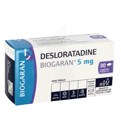 Desloratadine Biogaran 5 Mg, Comprimé Pelliculé à CUERS