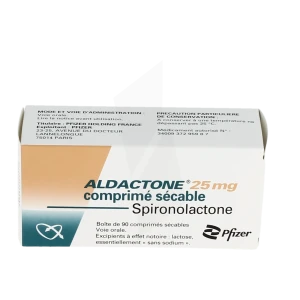 Aldactone 25 Mg, Comprimé Sécable