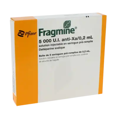 Fragmine 5 000 U.i. Anti Xa/0,2 Ml, Solution Injectable En Seringue Pré-remplie à LIVRON-SUR-DROME